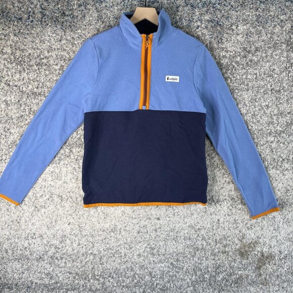 Cotopaxi Fleece Pullover Womens Small Blue Navy Orange Amado Half Zip Outdoor - Picture 1 of 8
